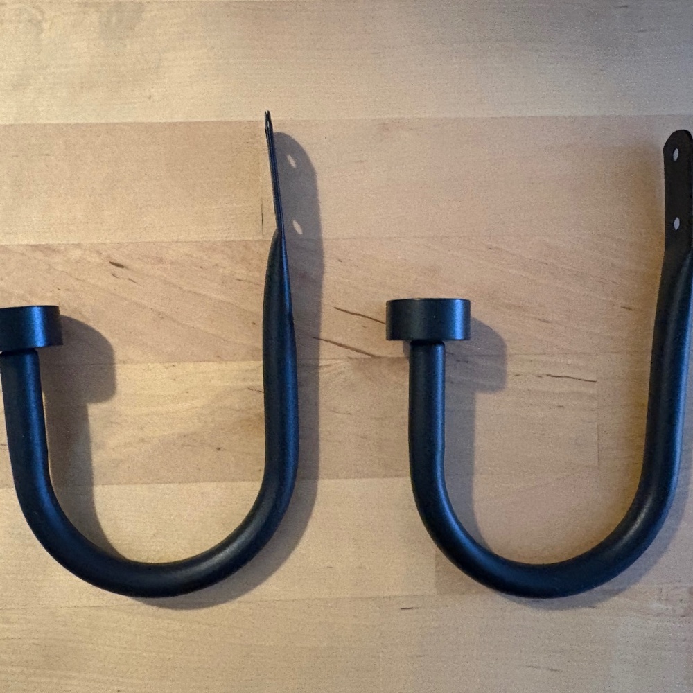 Ikea Black Curtain Tiebacks (Hooks) with Raffig Finials